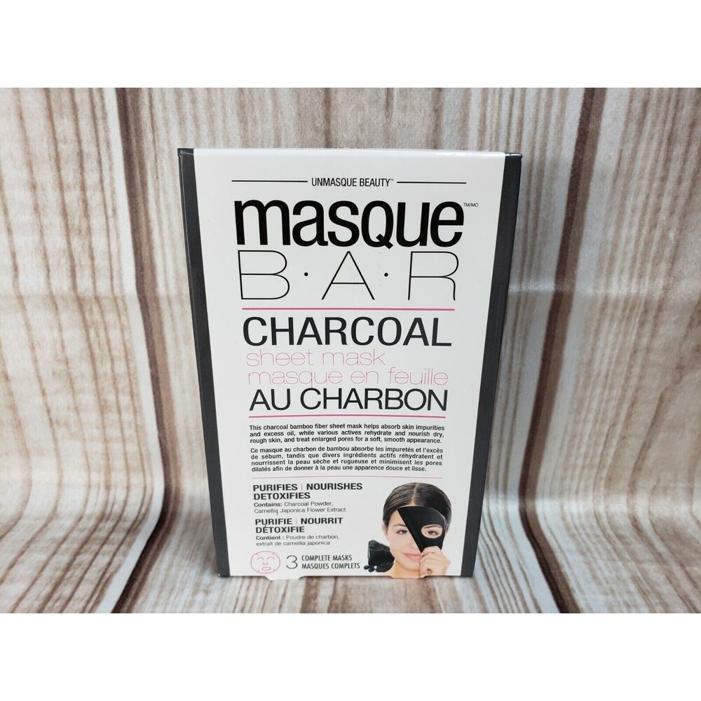 Masque BAR Charcoal Sheet Mask Charcoal Masks 3-set